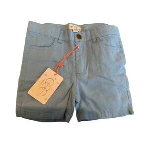 Egg Boys Blue Aiden Linen-Blend Shorts Size 18M
